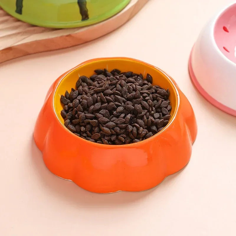 Watermelon Strawberry Shape Cat Food Bowl Cute Designs Pet Ceramics Bowl Small Dog Colorful Water Suppliers Cat Bowl